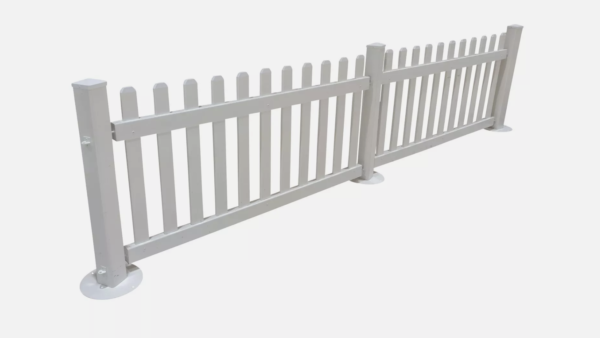 PVC white picket fence 1.0m panel